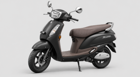 Suzuki Acess 125 Suzuki Access125 - Metallic Mat Black No 2 - Front Three Quarter
